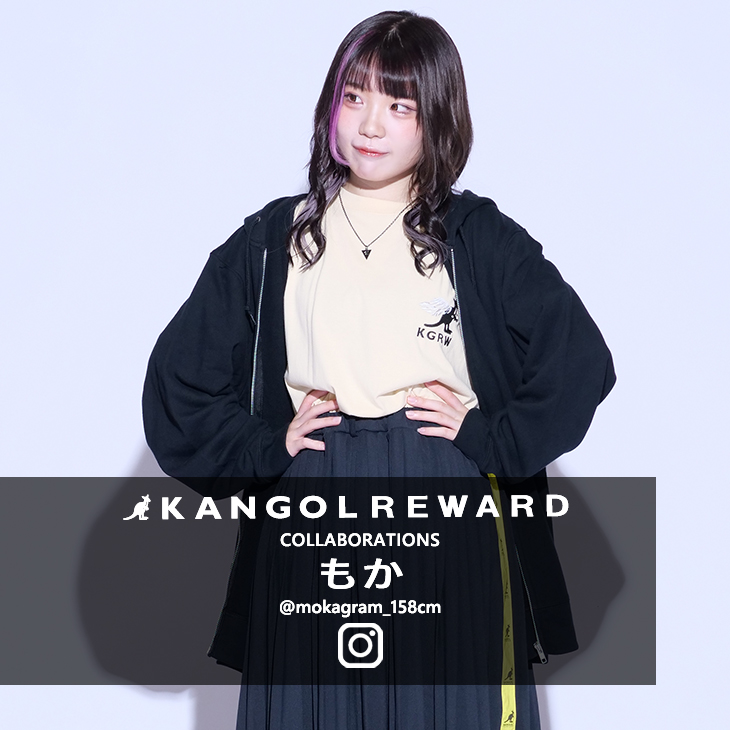 【完全受注生産】  もか×KANGOL REWARDコラボ　ZIPパーカー