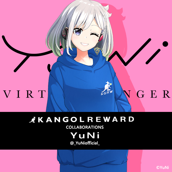 【完全受注生産】 YuNi×KANGOL REWARDコラボ　プルオーバーパーカー