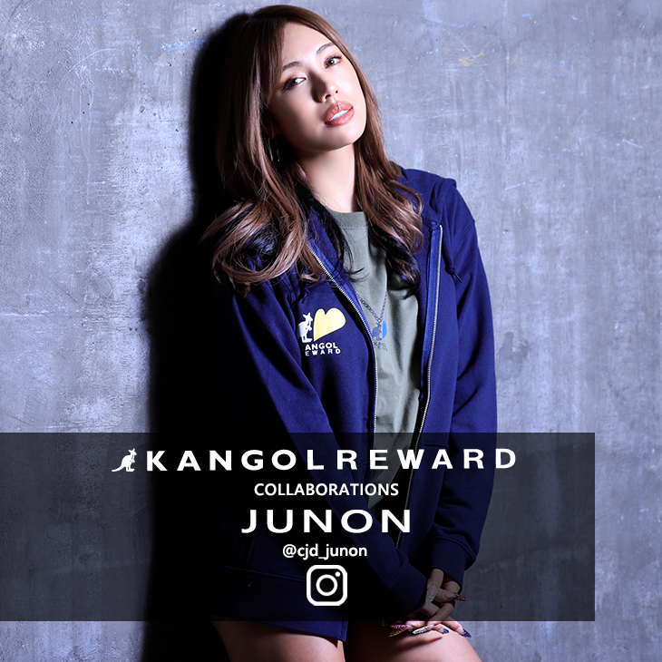 【完全受注生産】JUNON×KANGOL REWARD コラボZIPパーカー