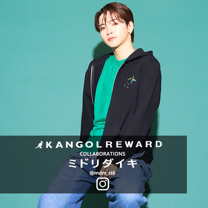【完全受注生産】  ミドリダイキ×KANGOL REWARDコラボ ZIPパーカー