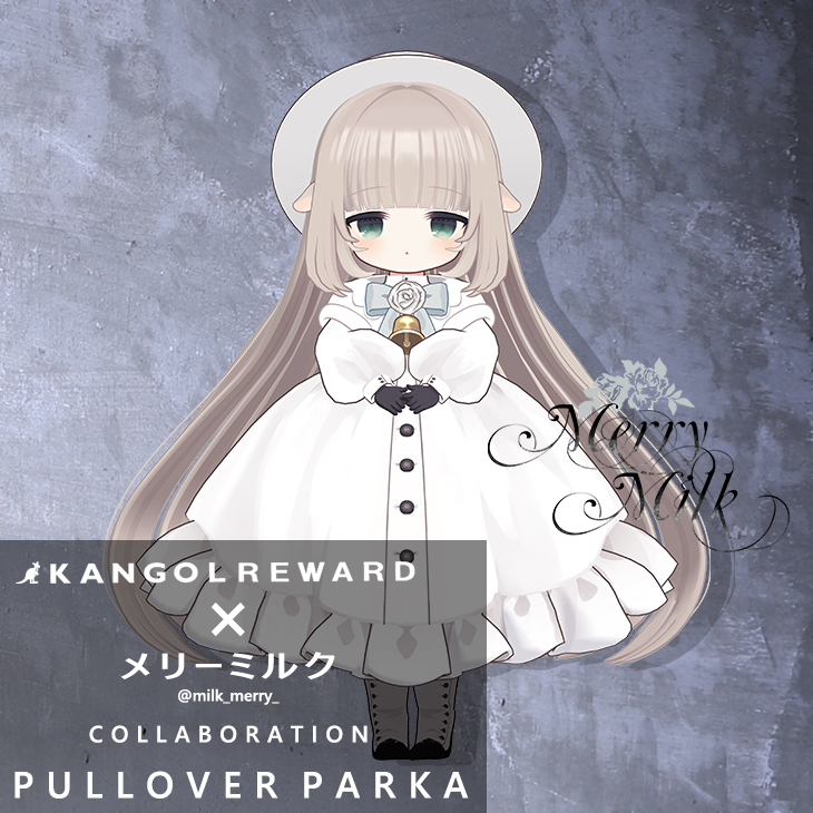 【完全受注生産】 メリーミルク ×KANGOL REWARDコラボ プルオーバーパーカー