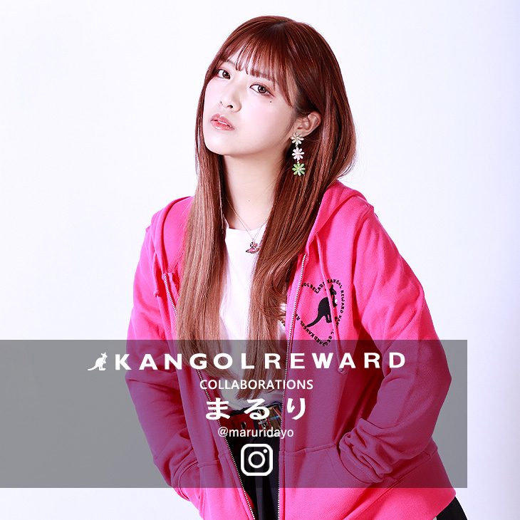 【完全受注生産】まるり×KANGOL REWARDコラボ ZIPパーカー