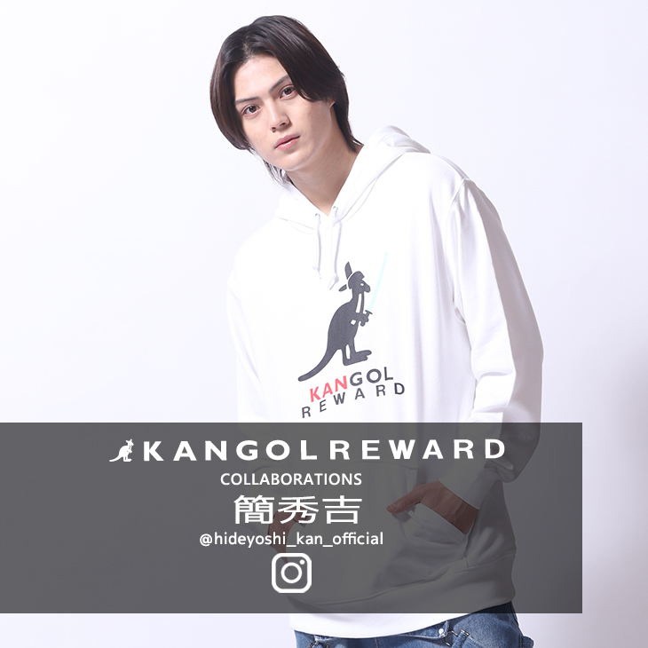 【完全受注生産】簡秀吉×KANGOL REWARDコラボプルオーバーパーカー