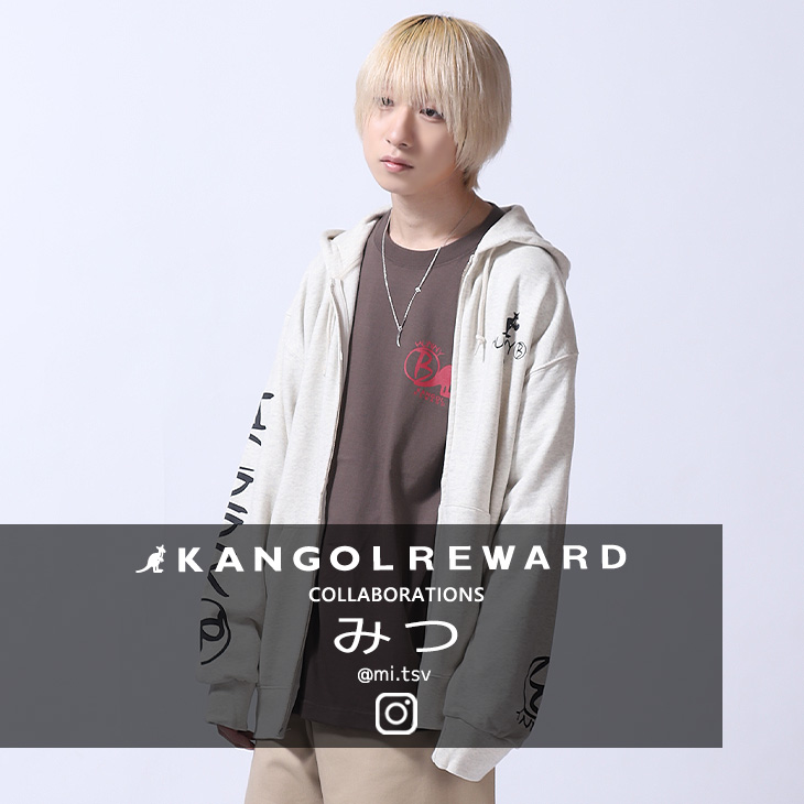 【完全受注生産】みつ×KANGOL REWARD コラボZIPパーカー