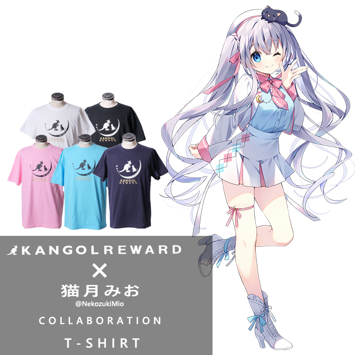 【完全受注生産】猫月みお×KANGOL REWARD コラボ半袖Tシャツ