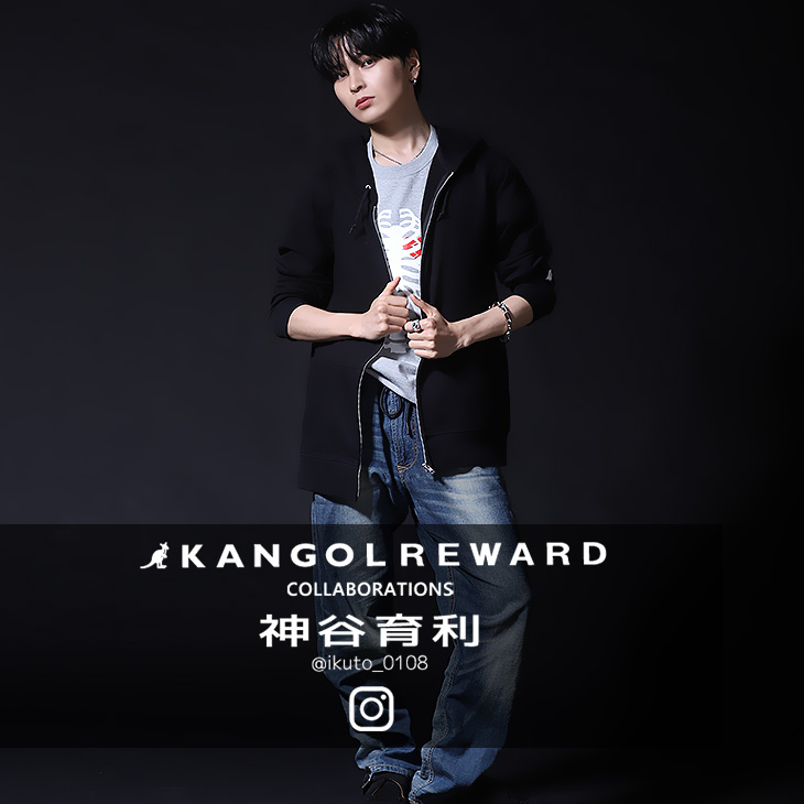 【完全受注生産】神谷育利×KANGOL REWARDコラボ企画！ZIPパーカー