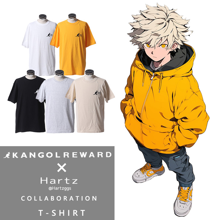 【完全受注生産】Hartz × KANGOL REWARD コラボ半袖Tシャツ
