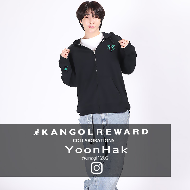 【完全受注生産】YoonHak×KANGOL REWARD コラボ企画第2弾！ZIPパーカー