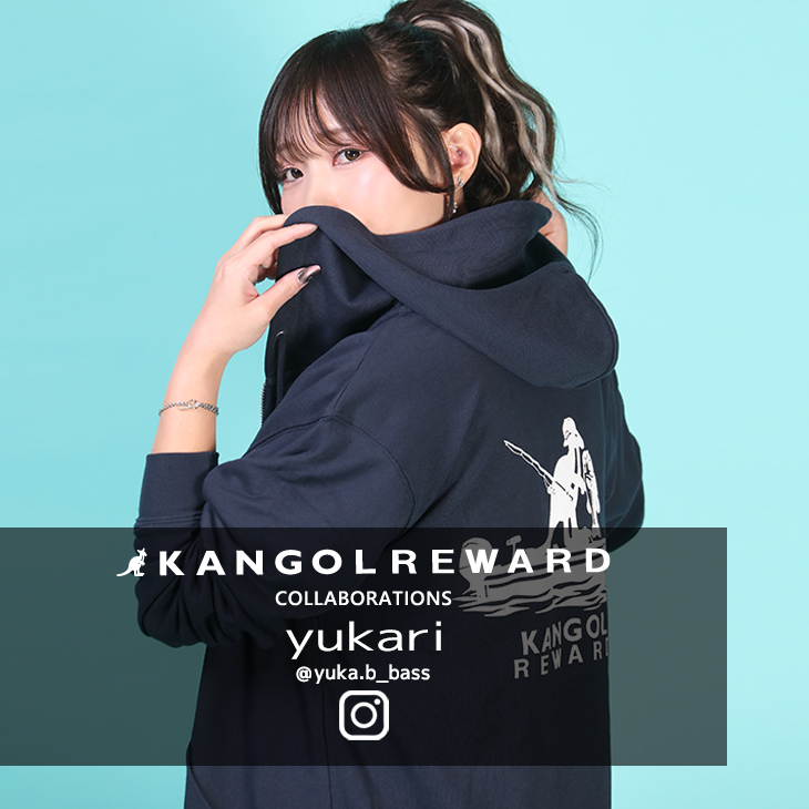【完全受注生産】yukari×KANGOL REWARDコラボ企画！ZIPパーカー