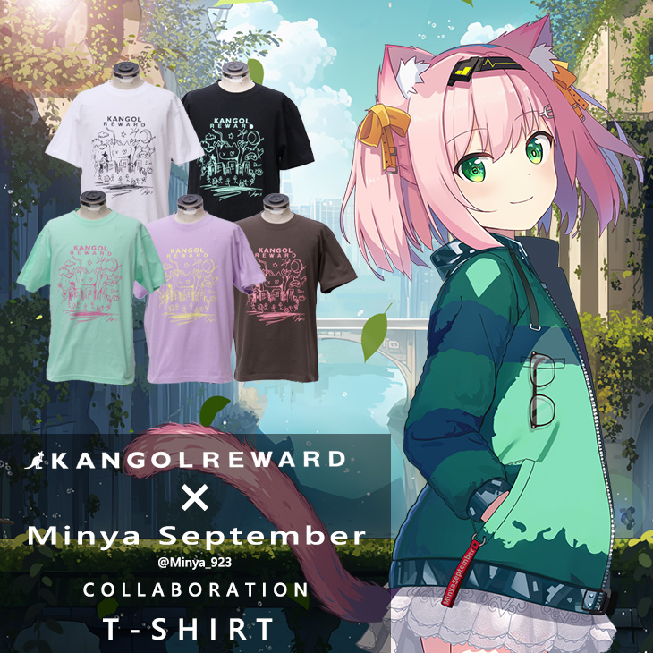 【完全受注生産】Minya September×KANGOL REWARD コラボ企画！半袖Tシャツ