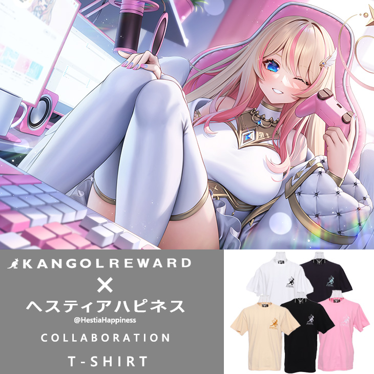 【完全受注生産】ヘスティアハピネス×KANGOL REWARD コラボ企画！半袖Tシャツ