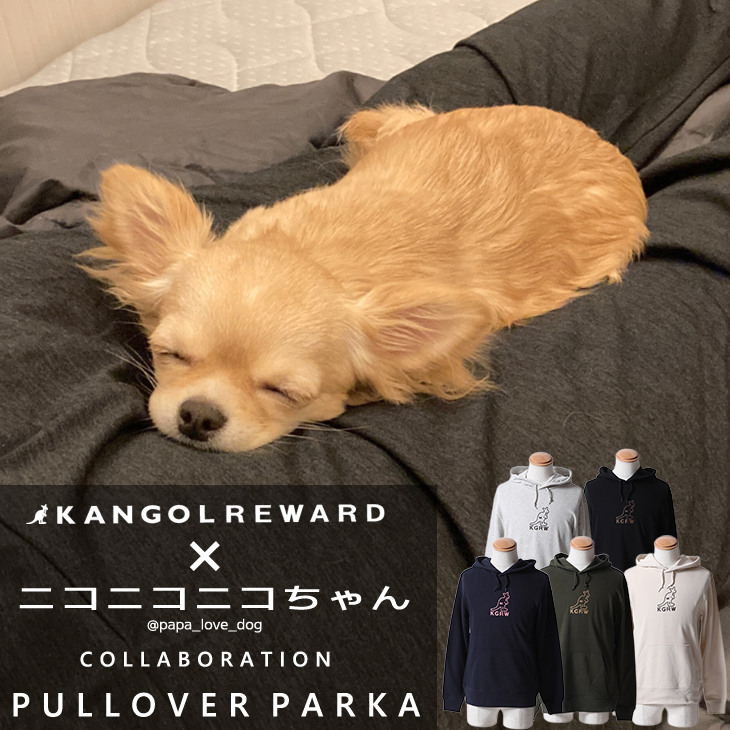 【完全受注生産】ニコニコニコちゃん×KANGOL REWARD コラボ企画！プルオーバーパーカー