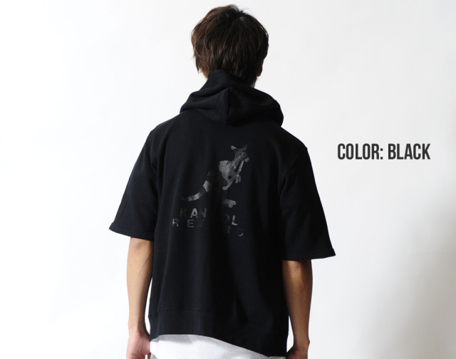 KANGOL REWARDカモフラロゴ半袖ZIPパーカー