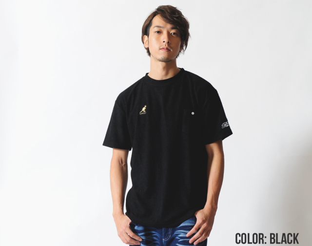 KANGOL REWARD 金糸ワンポイント刺繍パイルクルーネックTシャツ