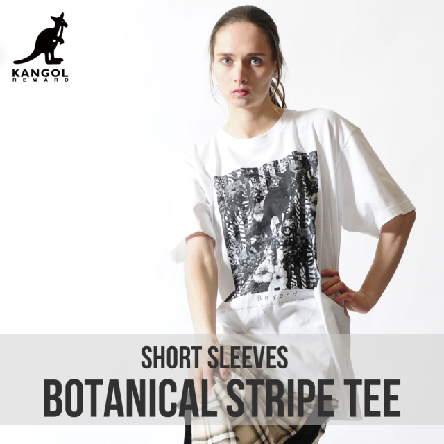 KANGOL REWARD ボタニカルストライプTシャツ