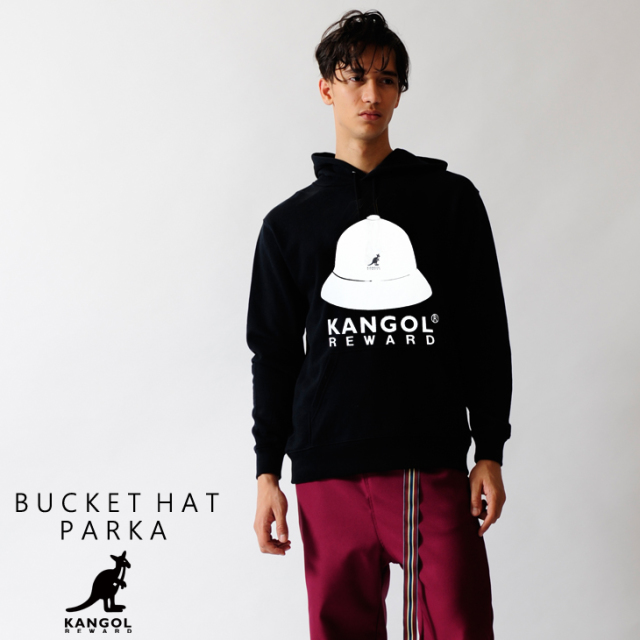 KANGOL REWARD バケットハットプリントパーカー