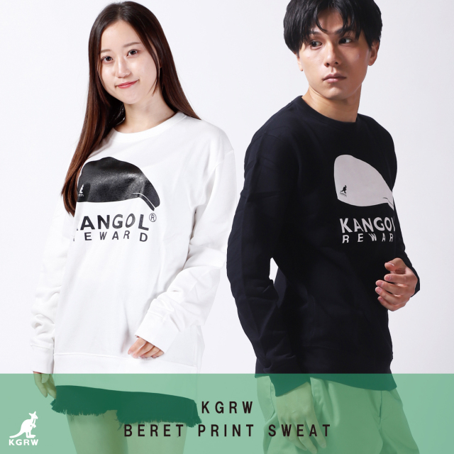 KANGOL REWARD ベレー帽BIGプリントスウェット