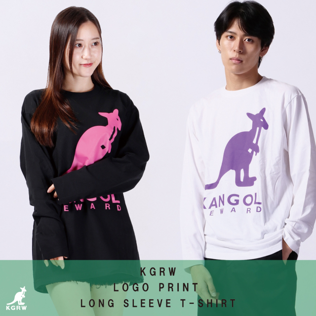 KANGOL REWARD カラーロゴBIGプリント長袖Tシャツ