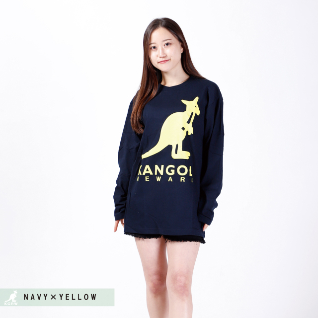 KANGOL REWARD カラーロゴBIGプリント長袖Tシャツ