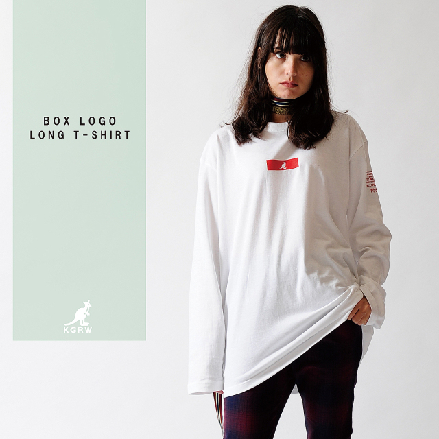 KANGOL REWARD ボックスロゴ長袖Tシャツ