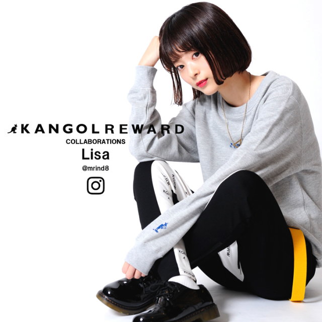 【完全受注生産】   Lisa×KANGOL REWARD インフルエンサーコラボトレーナー