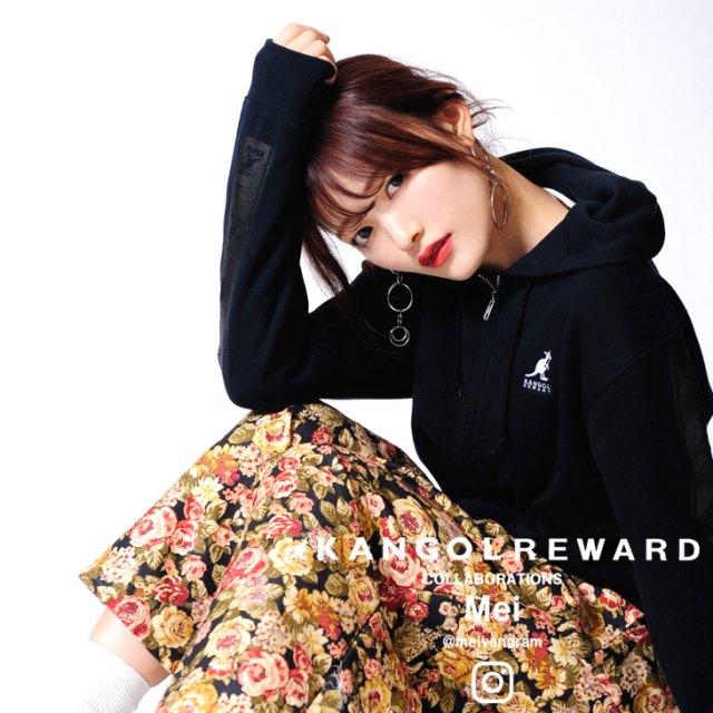 【完全受注生産】   mei×KANGOL REWARD インフルエンサーコラボZIPパーカー