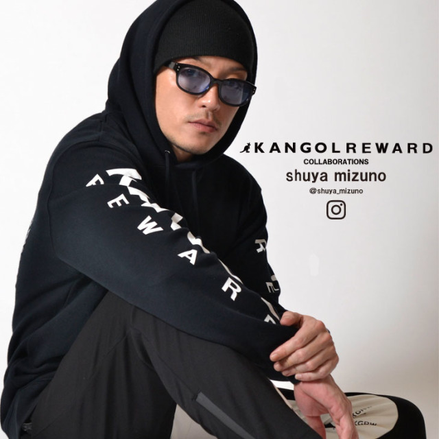 【完全受注生産】   shuya mizuno×KANGOL REWARD コラボ プルオーバーパーカー
