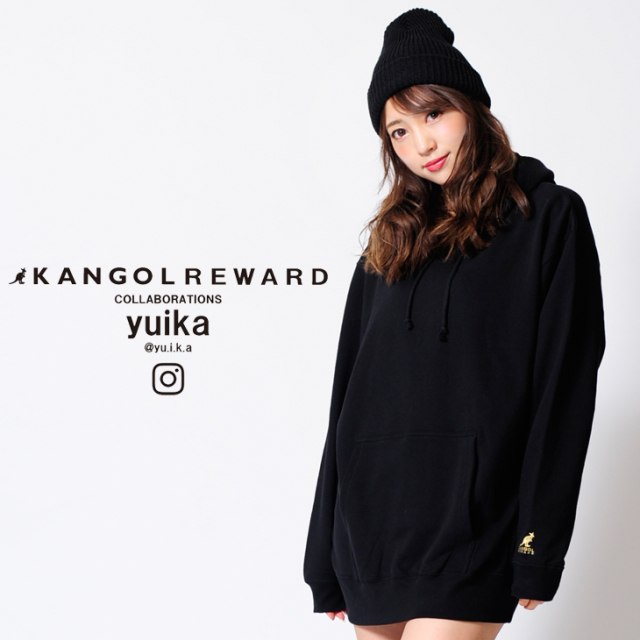 【完全受注生産】   yuika×KANGOL REWARD コラボ プルオーバーパーカー