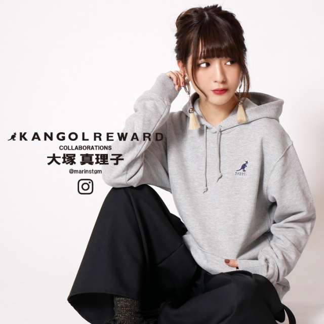 【完全受注生産】  大塚真理子 × KANGOL REWARD コラボ プルオーバーパーカー
