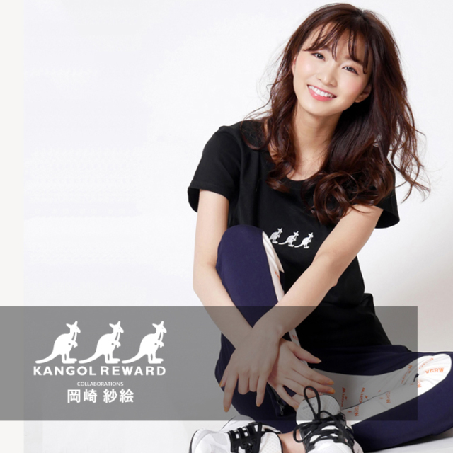 【完全受注生産】   岡崎紗絵×KANGOL REWARD コラボ半袖Tシャツ