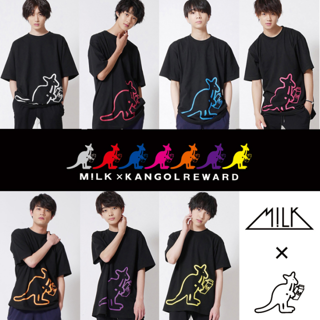 M!LK×KANGOL REWARD コラボ半袖Tシャツ