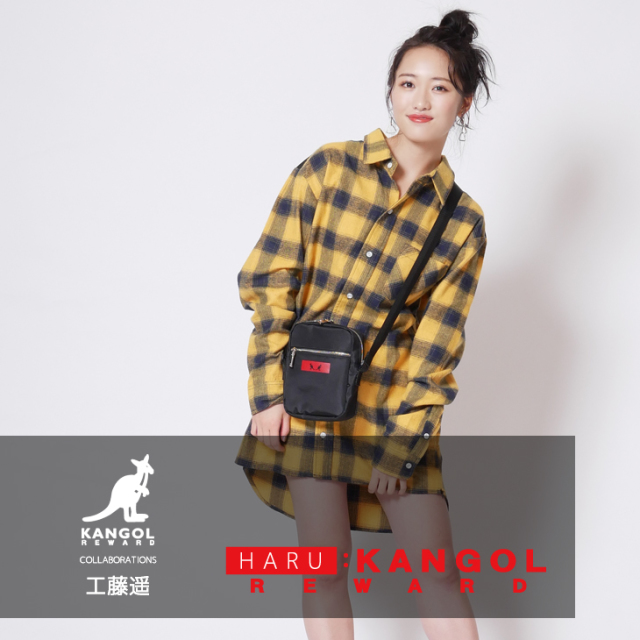【完全受注生産】   工藤遥×KANGOL REWARDコラボ　ショルダーポーチ