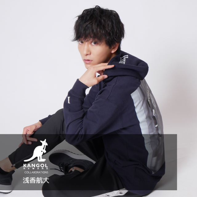 【完全受注生産】   浅香航大×KANGOL REWARDコラボ　プルオーバーパーカー TYPE:B (PHOTO)