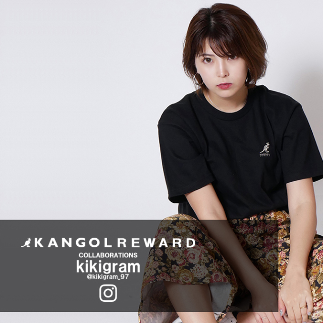 kikigram×KANGOL REWARD インフルエンサーコラボ半袖Tシャツ