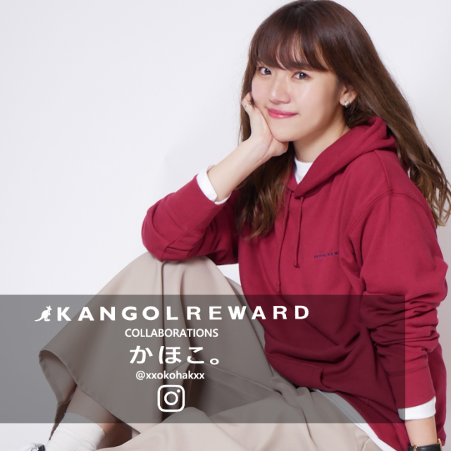 【完全受注生産】   かほこ。×KANGOL REWARD インフルエンサーコラボパーカー