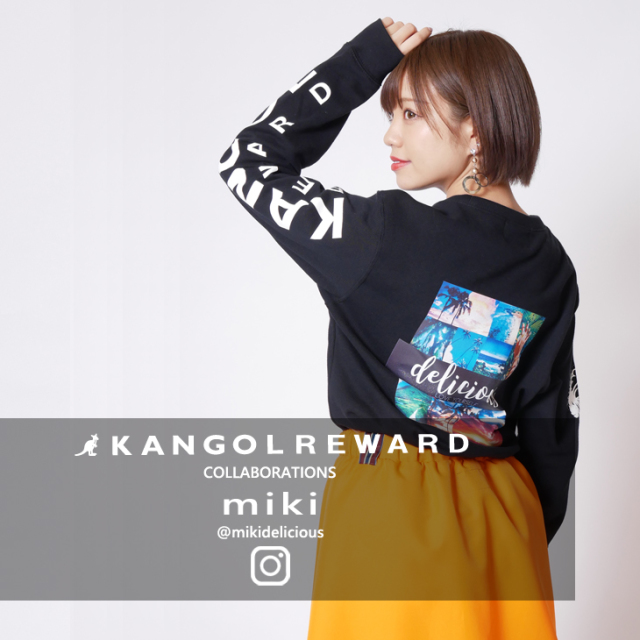 【完全受注生産】  miki×KANGOL REWARD インフルエンサーコラボトレーナー