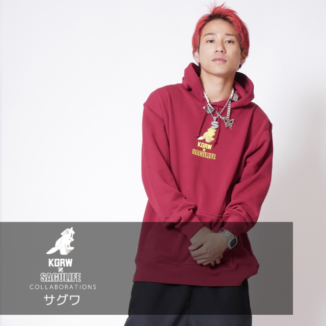 【完全受注生産】  サグワ×KANGOL REWARDコラボ　プルオーバーパーカー