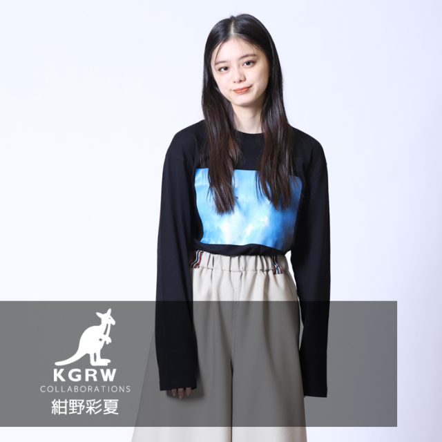 【完全受注生産】 紺野彩夏×KANGOL REWARD  コラボ長袖Tシャツ