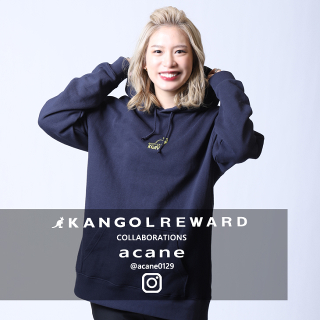 【完全受注生産】  acane×KANGOL REWARDコラボ　プルオーバーパーカー