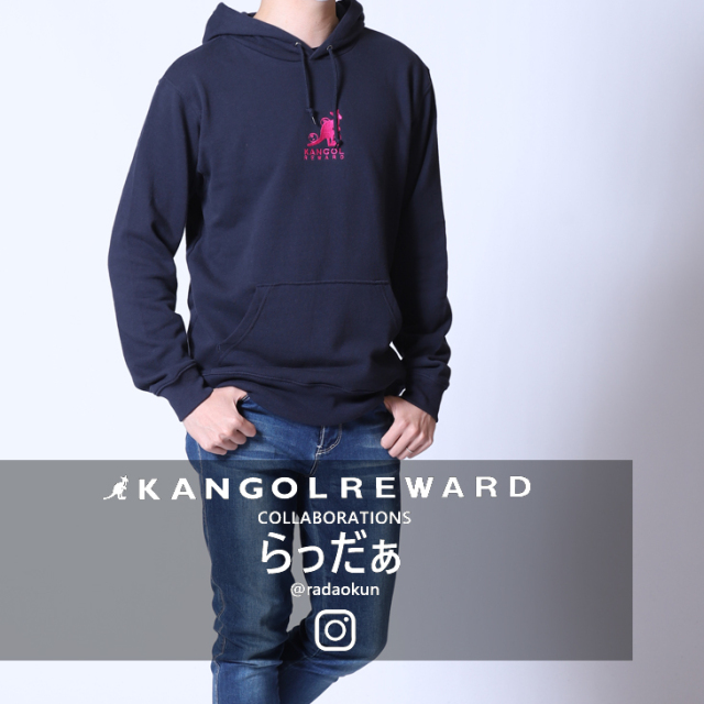 【完全受注生産】  らっだぁ×KANGOL REWARDコラボ　プルオーバーパーカー