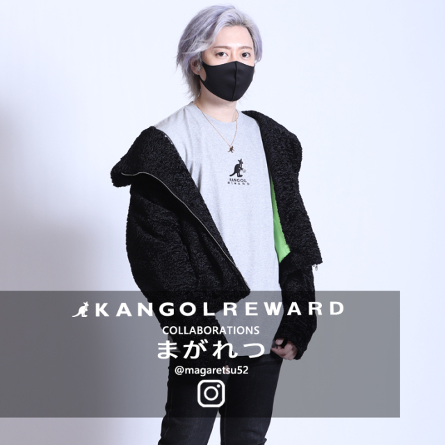 【完全受注生産】  まがれつ×KANGOL REWARD  コラボ長袖Tシャツ TYPE:B