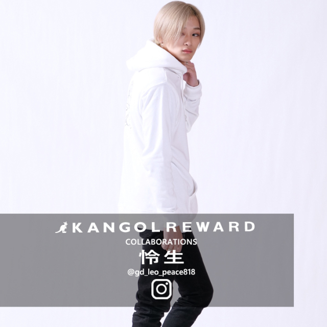 怜生×KANGOL REWARDコラボ プルオーバーパーカー
