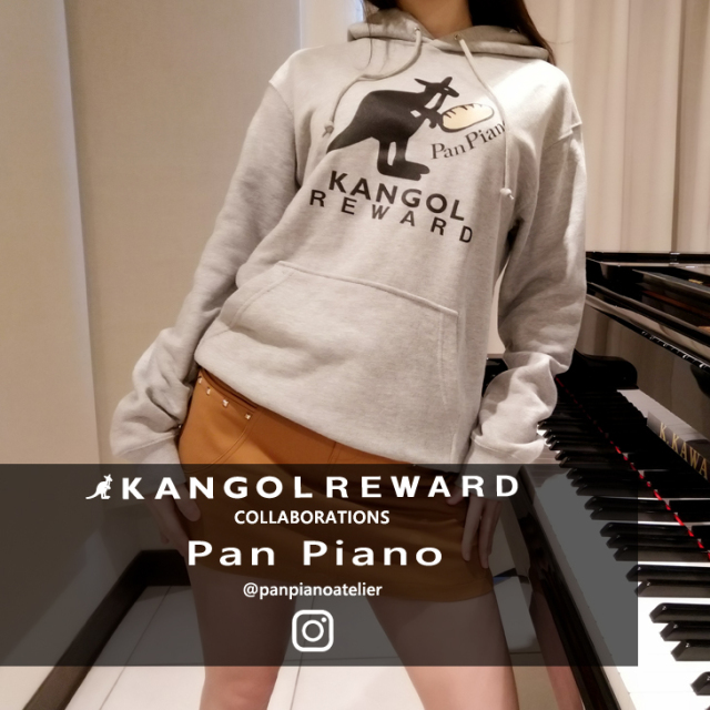 【完全受注生産】  Pan Piano×KANGOL REWARDコラボ　プルオーバーパーカー