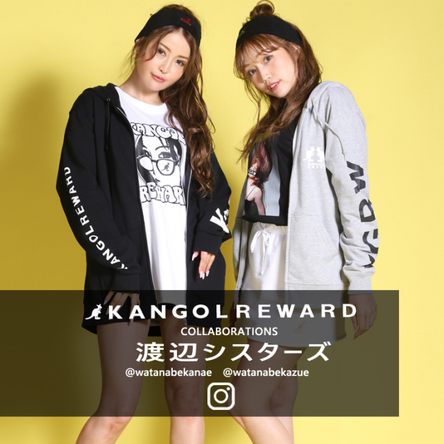 【完全受注生産】 渡辺シスターズ×KANGOL REWARD  コラボZIPパーカー