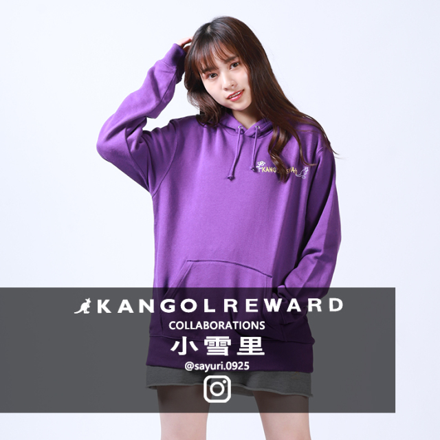 【完全受注生産】  小雪里×KANGOL REWARDコラボ　プルオーバーパーカー