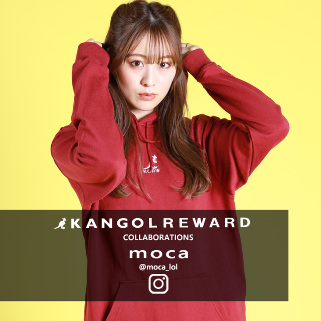 moca×KANGOL REWARDコラボ プルオーバーパーカー 