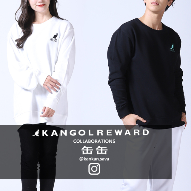 【完全受注生産】  缶缶×KANGOL REWARDコラボ　トレーナー