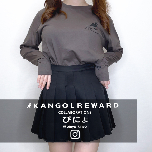 【完全受注生産】ぴにょ×KANGOL REWARD  コラボ長袖Tシャツ