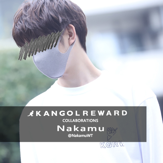 Nakamu×KANGOL REWARDコラボ 長袖Tシャツ 