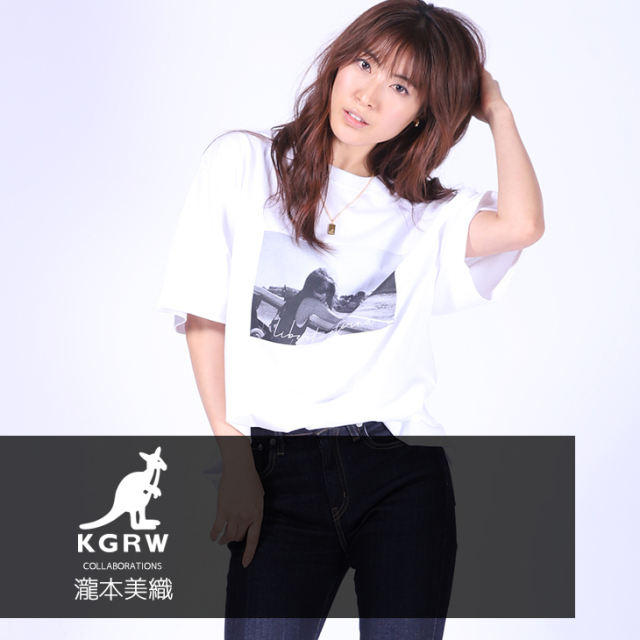 瀧本美織×KANGOL REWARD コラボ半袖Tシャツ